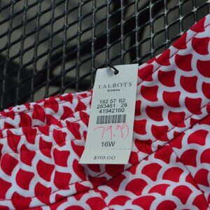 Talbot's Red/White 16W Hampshire slacks